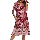 Ekouaer Women's House Dress with Pockets