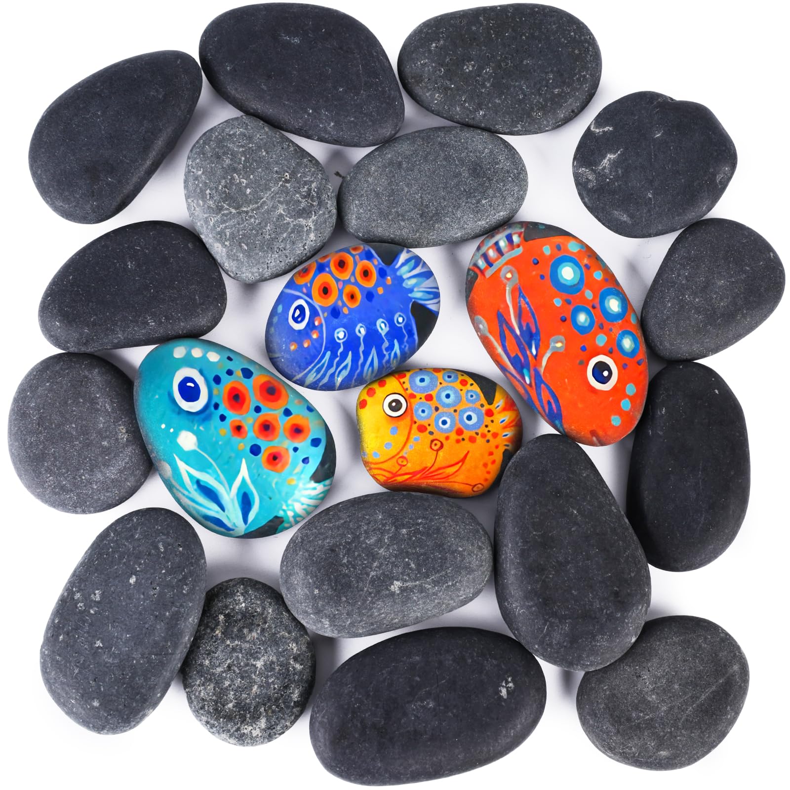 VGOODALL 20PCS Painting Rocks, pebbles for Painting Craft School Kindness Project Decorations Stones