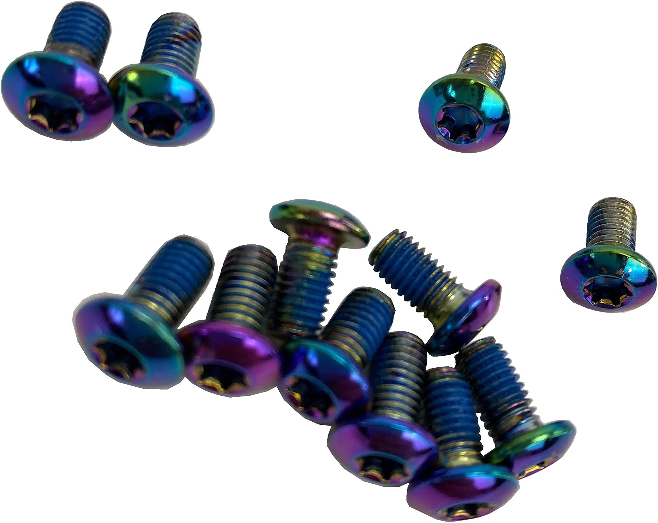 KOOZER Pack of 12 M5x10mm Steel Bolts for MTB Disc Brake Rotors - Bicycle Brake Disc Torx T25 Screws