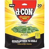 d-CON Refillable Corner Fit Mouse Poison Bait Station, 1 Trap + 20 Bait Refills