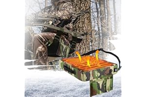 ALPHATOOL Hunting Heated Seat Cushion with 3 Heating Levels- Waterproof Oxford Cloth Tree Stand Seat Pad, Portable Seat Warmer for Outdoor Stadium Bleachers Ladder Stand, Ice Fishing (Power Bank not Included)