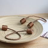 OCIOLI 4 Pack Magnetic Curtain Tiebacks Coffee Twist Rope with Magnets view 4