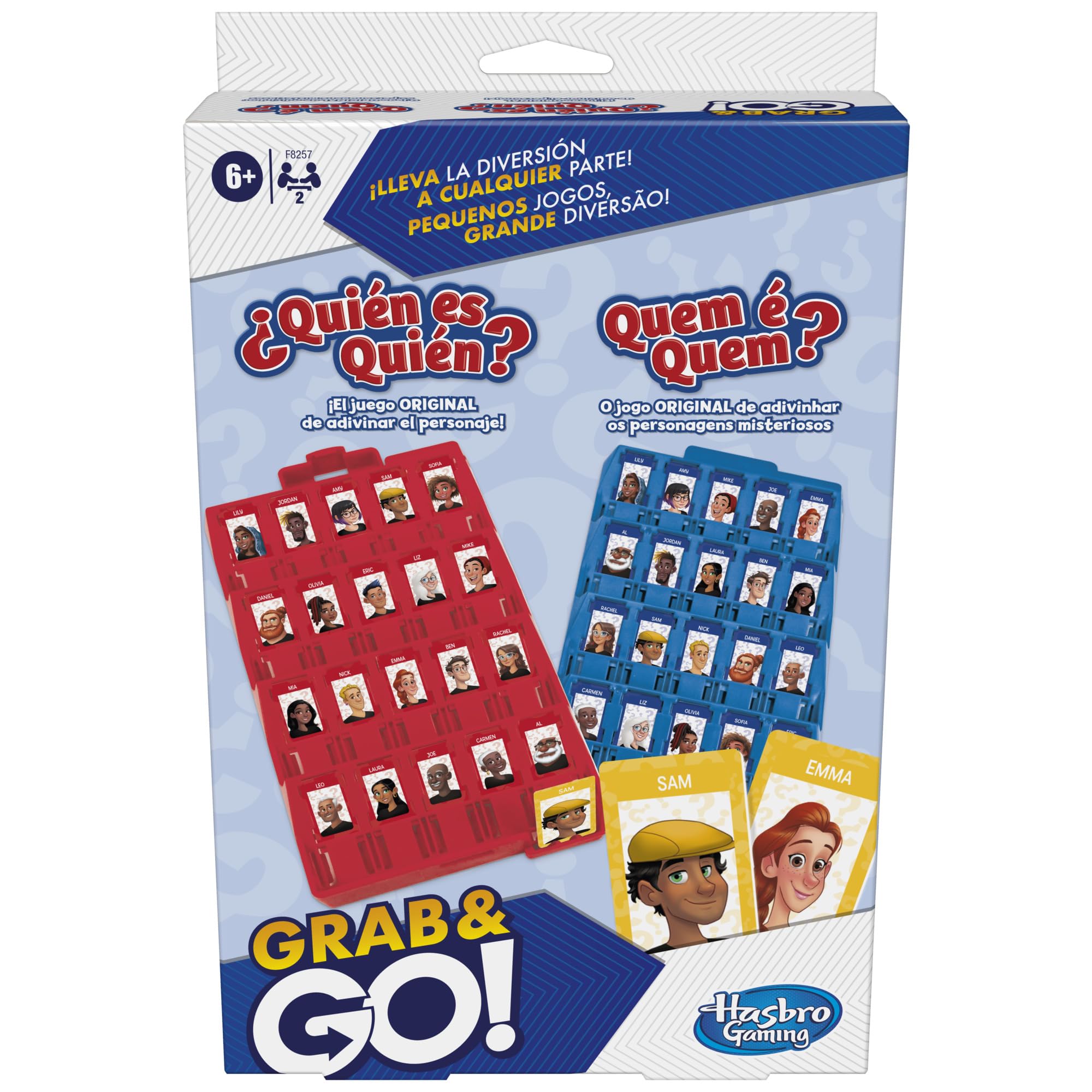 Hasbro Gaming Who's Who? Grab and Go Game - The Original Character Guessing Game - Portable Game for 2 Players - Kids Travel Game