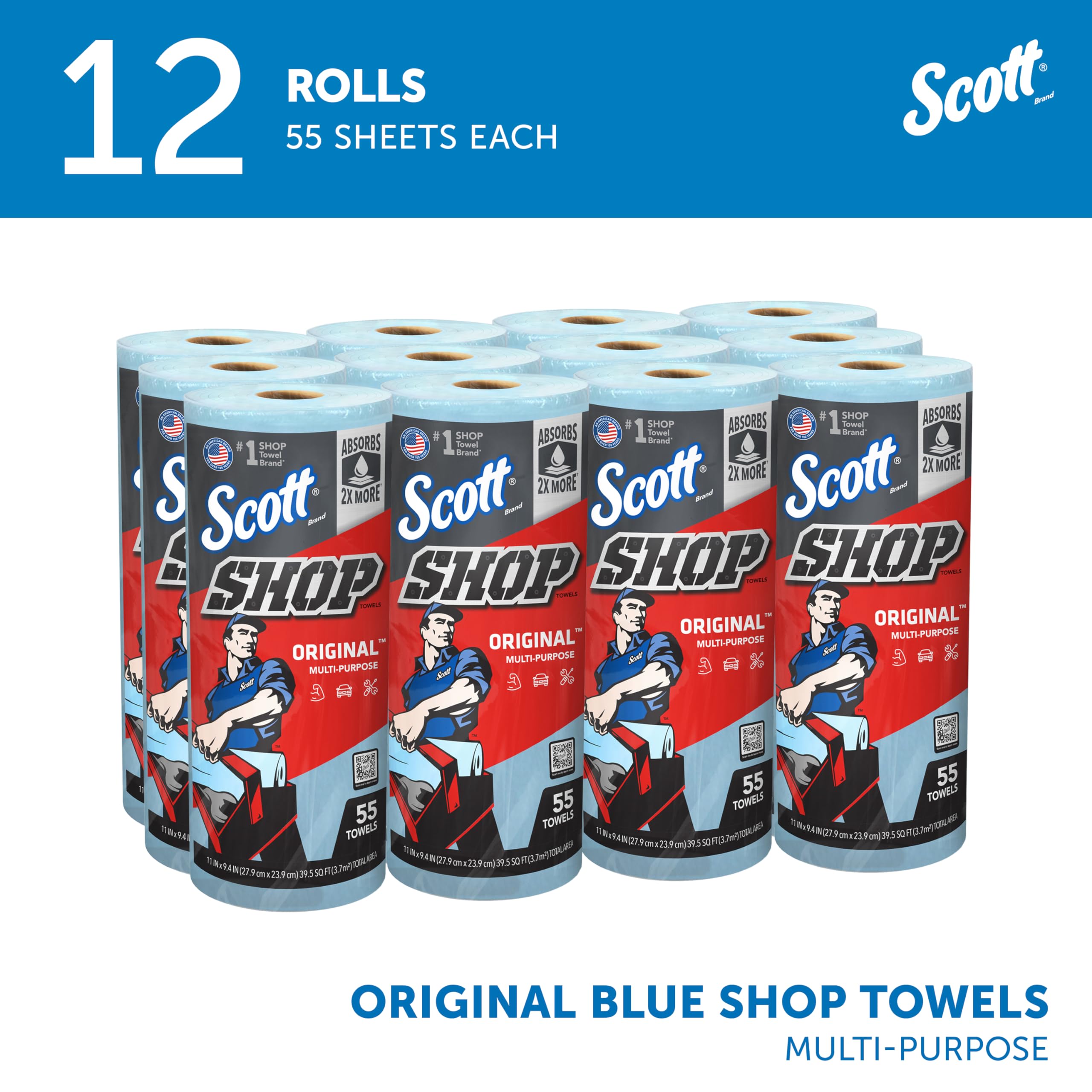 Scott Shop Original Blue Towels (75147), 9.4