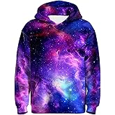 Acoweno Boys Girls 3D Graphic Hoodies, Unisex Kids Hooded Sweatshirt with Pocket, Long Sleeve Hoodies for Teens