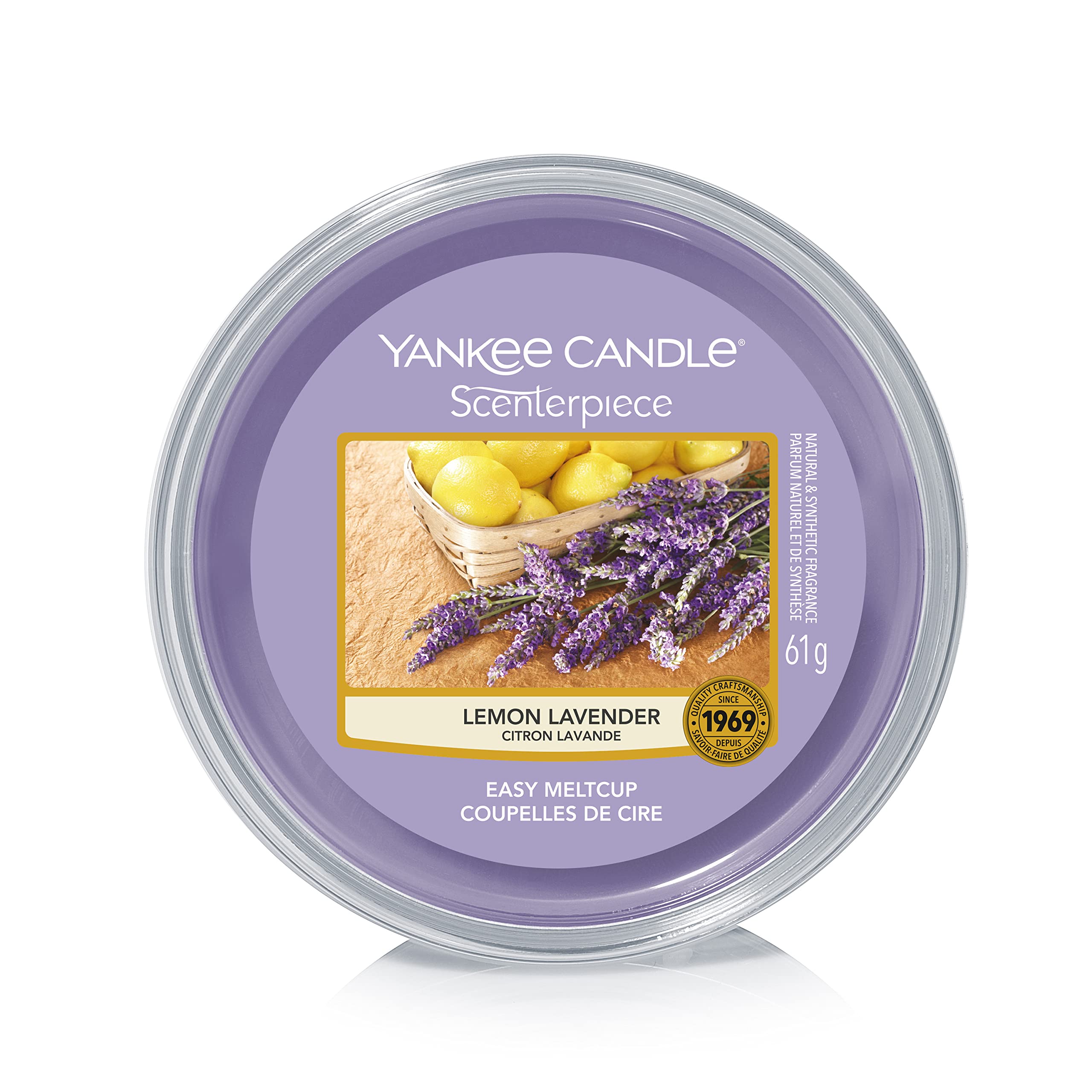 Yankee Candle Scenterpiece Easy Wax MeltCups, Lemon Lavender, Wax Melts for Electric Warmers, Lasts up to 24 Hours