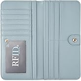 APHISON Wallet Women Ultra Slim Thin Leather Womens Wallet RFID Blocking Credit Card Holder Bifold Clutch Long Ladies Billfold