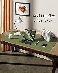 YSAGi Leather Desk Protector, Office Mat, Large