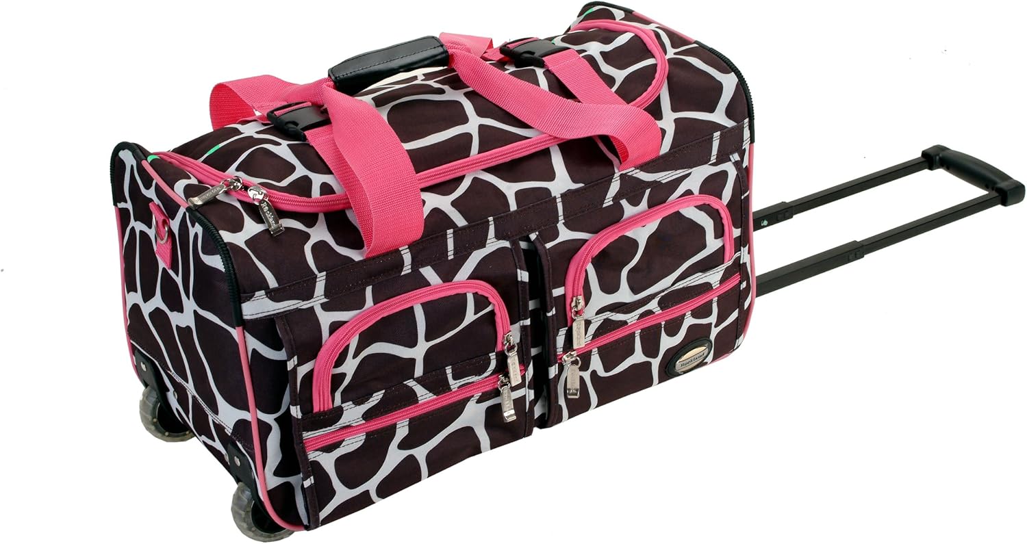 pink rolling duffle bag