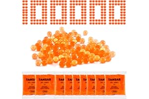 TANSAR Gel Ball Blaster Ammo(7-8 mm, 10 Pack, 10000 Pieces Per Pack), 7.5mm Gel Ammo for Gel Guns, Orange Colour, for Ages 14+
