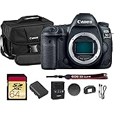 Canon EOS 5D Mark IV 30.4MP Full-Frame DSLR Camera (1483C002) Bundle | For Photography &amp; Video | 4K Video | Dual Pixel AF | Wi-Fi + 64GB Memory Card + Camera Bag