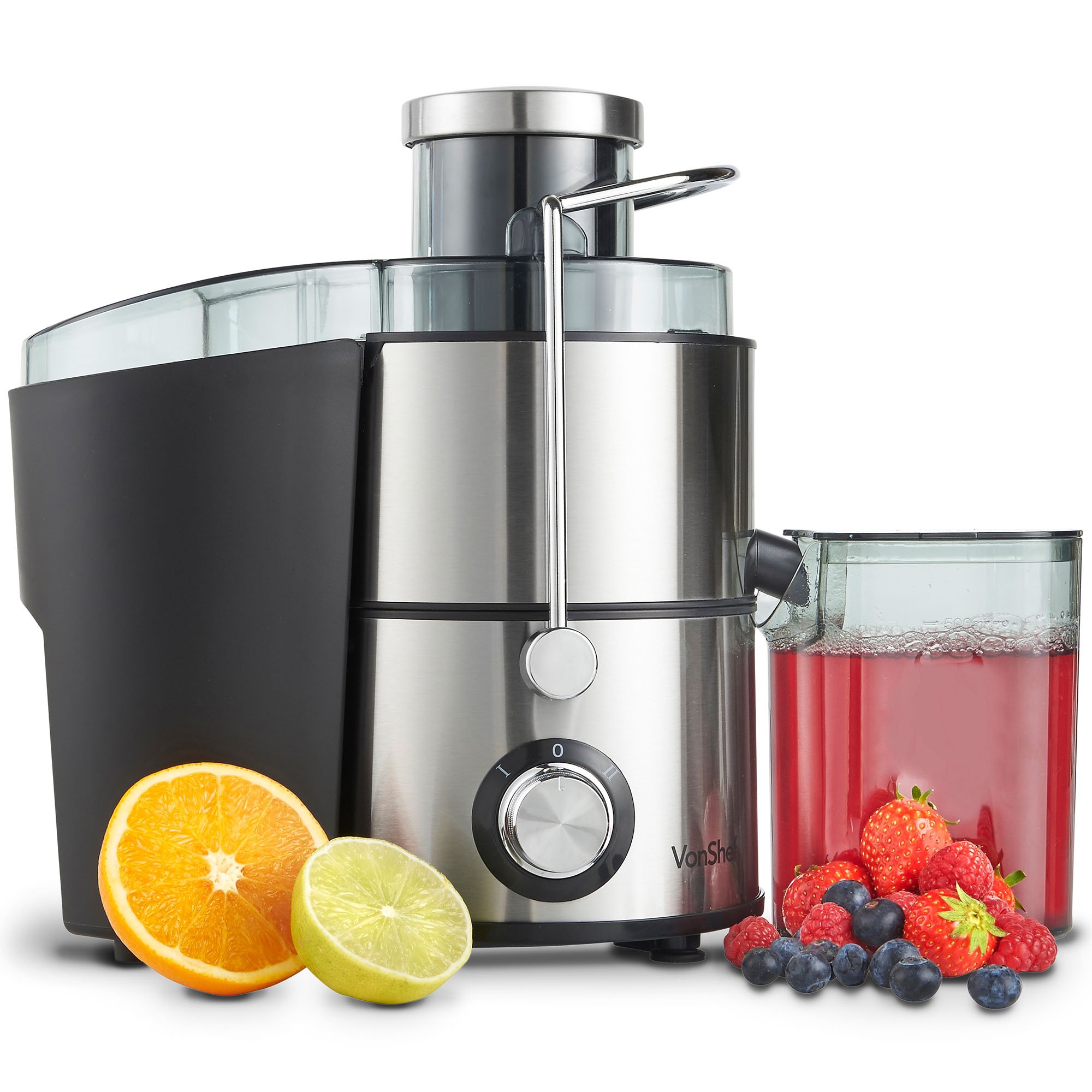 VonShef Juicer Machine, Fruit Juice Maker, Whole Fruit Juice Extractor