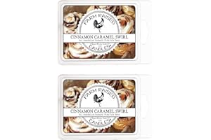 Cinnamon Caramel Swirl 2pk - Scented Wax Melts - 2 Pack Combo - 100% All American Made - by Farm Raised Candles - Natural American Farmed Soy Wax
