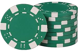 CUNHUY 11.5 Gram Bulk Chip Accessories, 10 Pcs Professional Poker Chip, Casino Poker Chips,Clay Composite Casino Poker Chips for Casino Card Games Texas Holdem