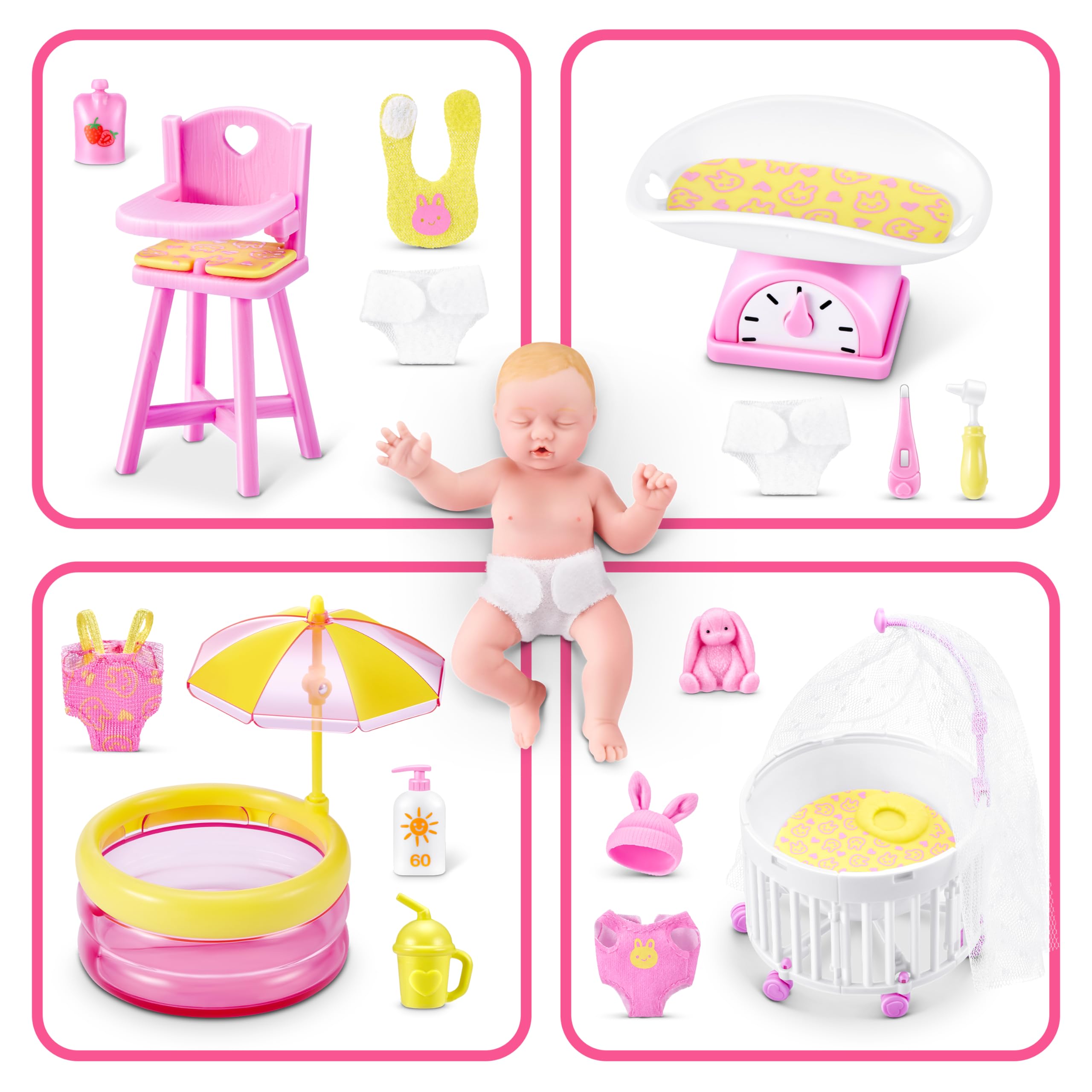 5 Surprise My Mini Baby Series 2 by ZURU, Collectible Mystery Capsule, Toy for Girls, Realistic Miniature Baby, Playset and Accessories (Single Capsule)