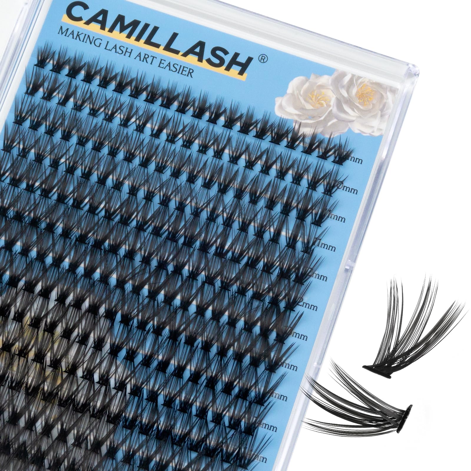 Photo 1 of ????????? 280pcs Lash Cluster Kit, Volume DIY Eyelash Extensions Fluffy Individual D Curl Lashes 40D-10-16mm