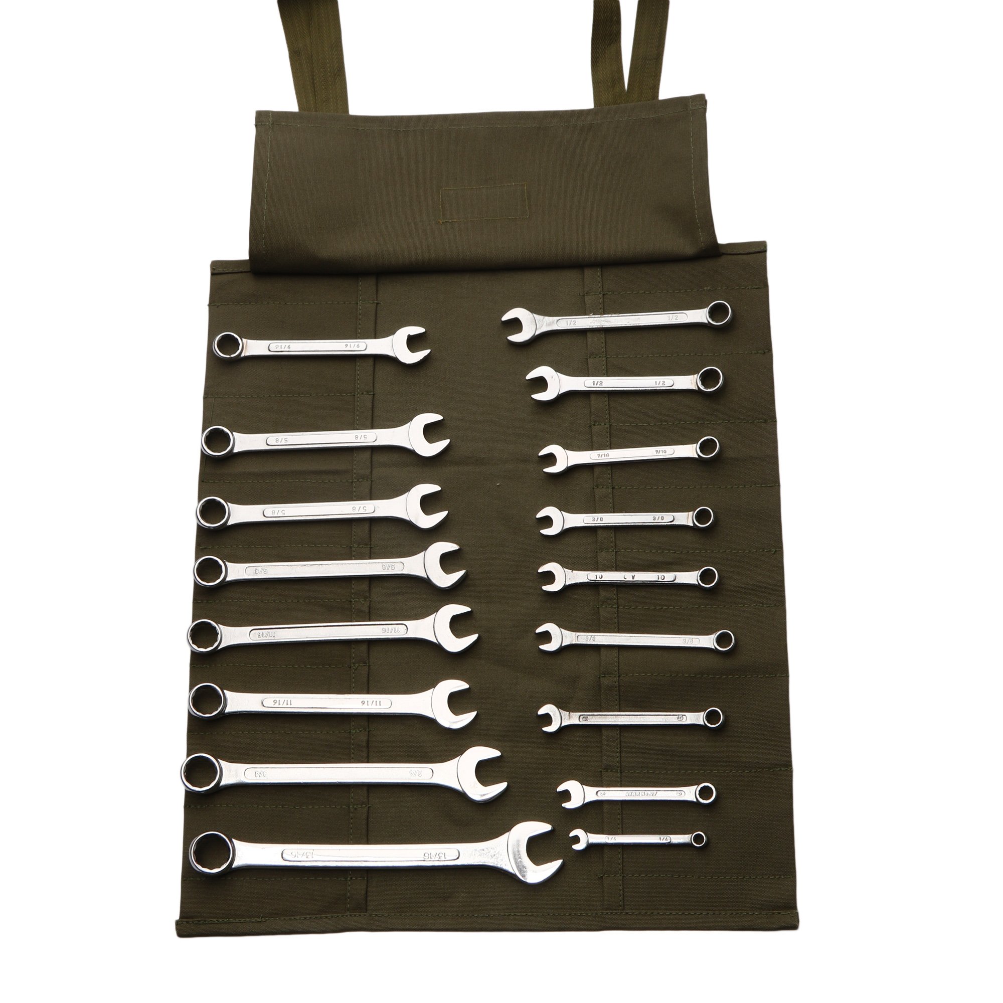 Roll Up Tool Pouch Wrench Socket Slot Organizer Canvas Tools Bag Case