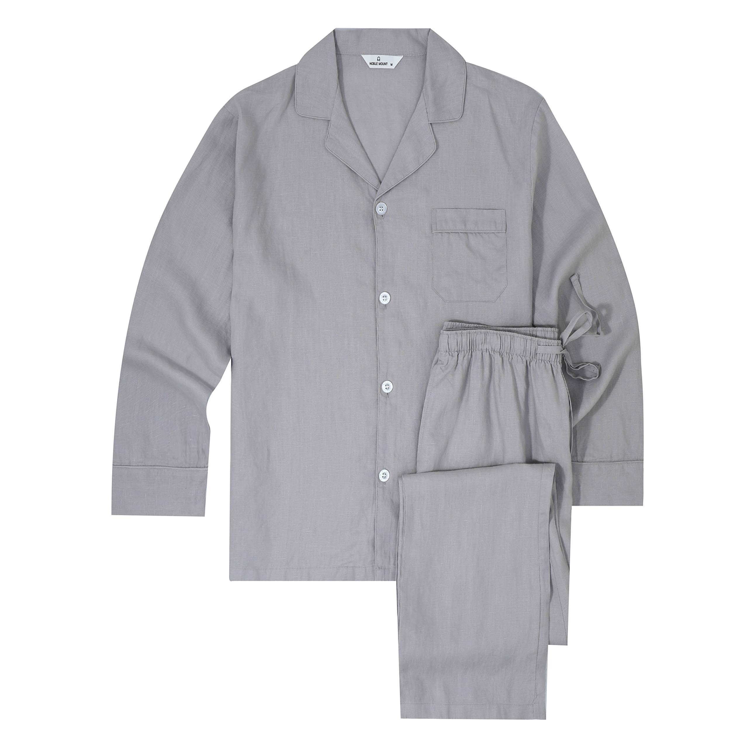 100% Linen Men's Pajama Set for Summer