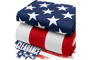 NATFLAG WHERE THE PRIDE STARTS American Flag for Outside Heavy-Duty US Flag with Embroidered Stars Reinforced Material USA Flag Built for Outdoors Sewn Stripes UV Protection Brass Grommets (3x5 ft)