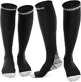 Cambivo Compression Socks 2 Pairs Men Women Flight Running Calf Ankle Support view 1