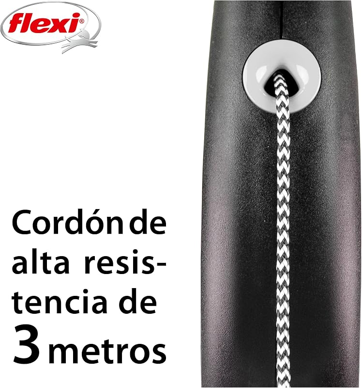 ® Black Design XS | Correia de cordão retrátil de 3 m | máx. 8 kg