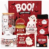 Rosekeep Boo Basket Stuffers for Women | Halloween Gifts for Women Teens Girls Her Sister Friend Adults, Halloween Boo Basket Ideas w Spooky Glass Cup