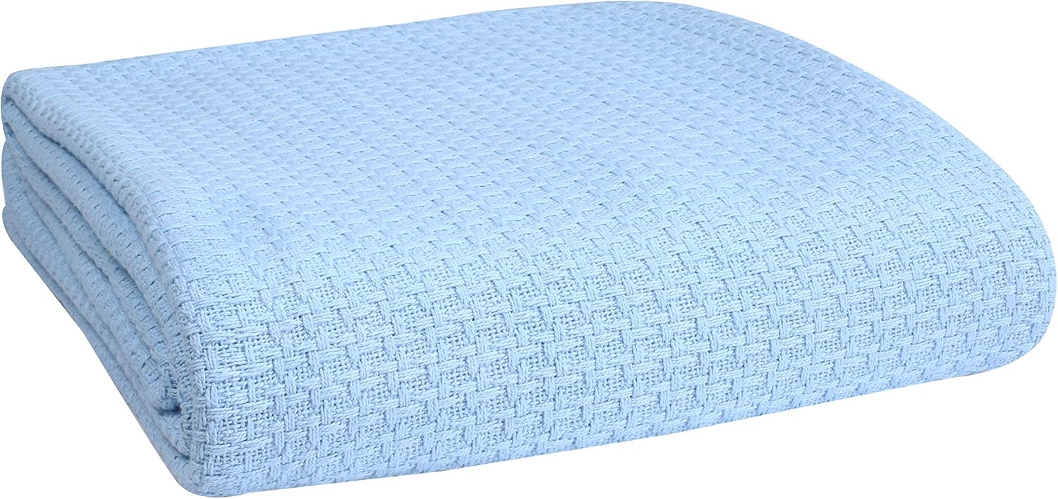 Elvana Home 100% Cotton Bed Blanket, Breathable Bed Blanket Full - Queen Size, Cotton Thermal Blankets Full - Queen, Perfect for Layering Any Bed for All Season, Beige: Home & Kitchen
