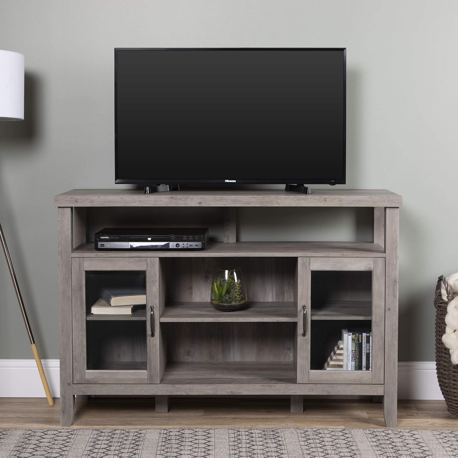 Best 52′ Wood Tv Media Stand Storage Console