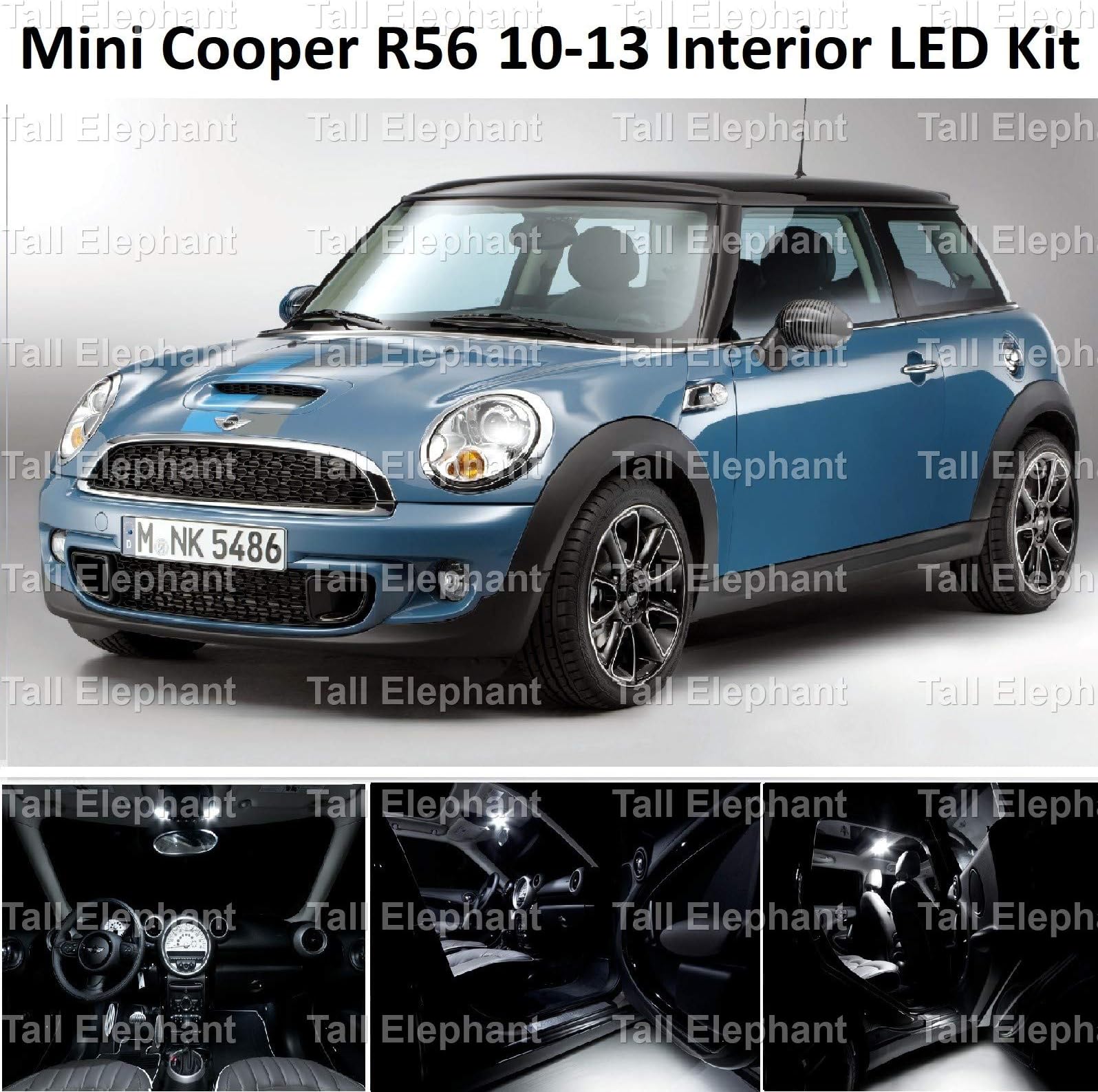 Tall Elephant - PREMIUM COOPER S JCW R56 2010-2013 LED INTERIOR UPGRADE KIT SET