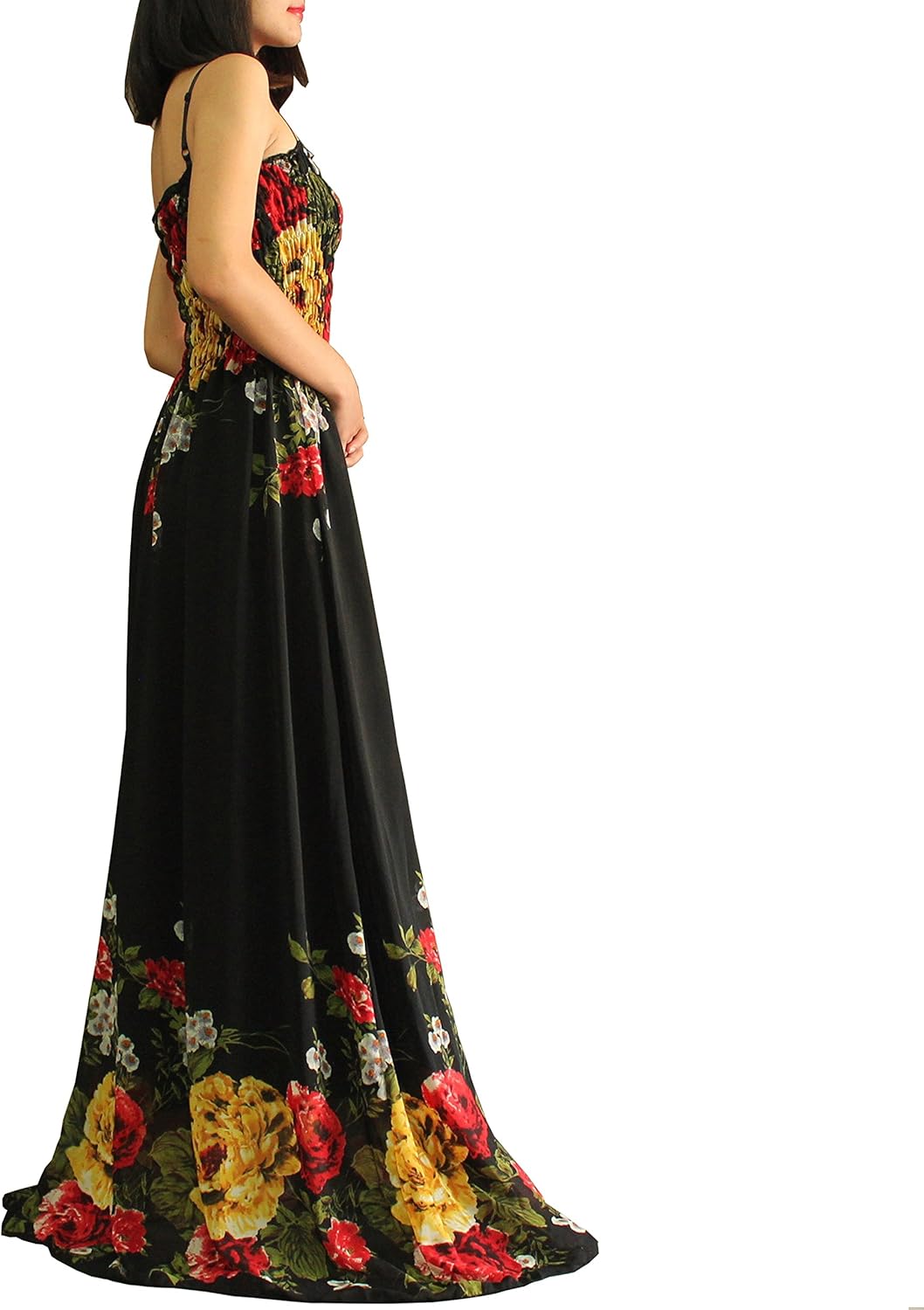 extra long black maxi dress