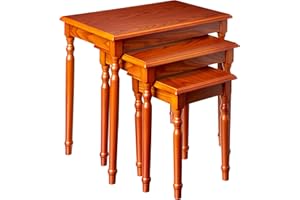 FRENCHI FURNITURE Frenchi Home Furnishing Nesting Table, 3-Piece, Oak