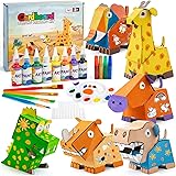 KODATEK 135-Piece Craft Kit for Kids DIY Figurine Building and Painting Kit - Creative Art and STEAM Toy Set for Preschool an