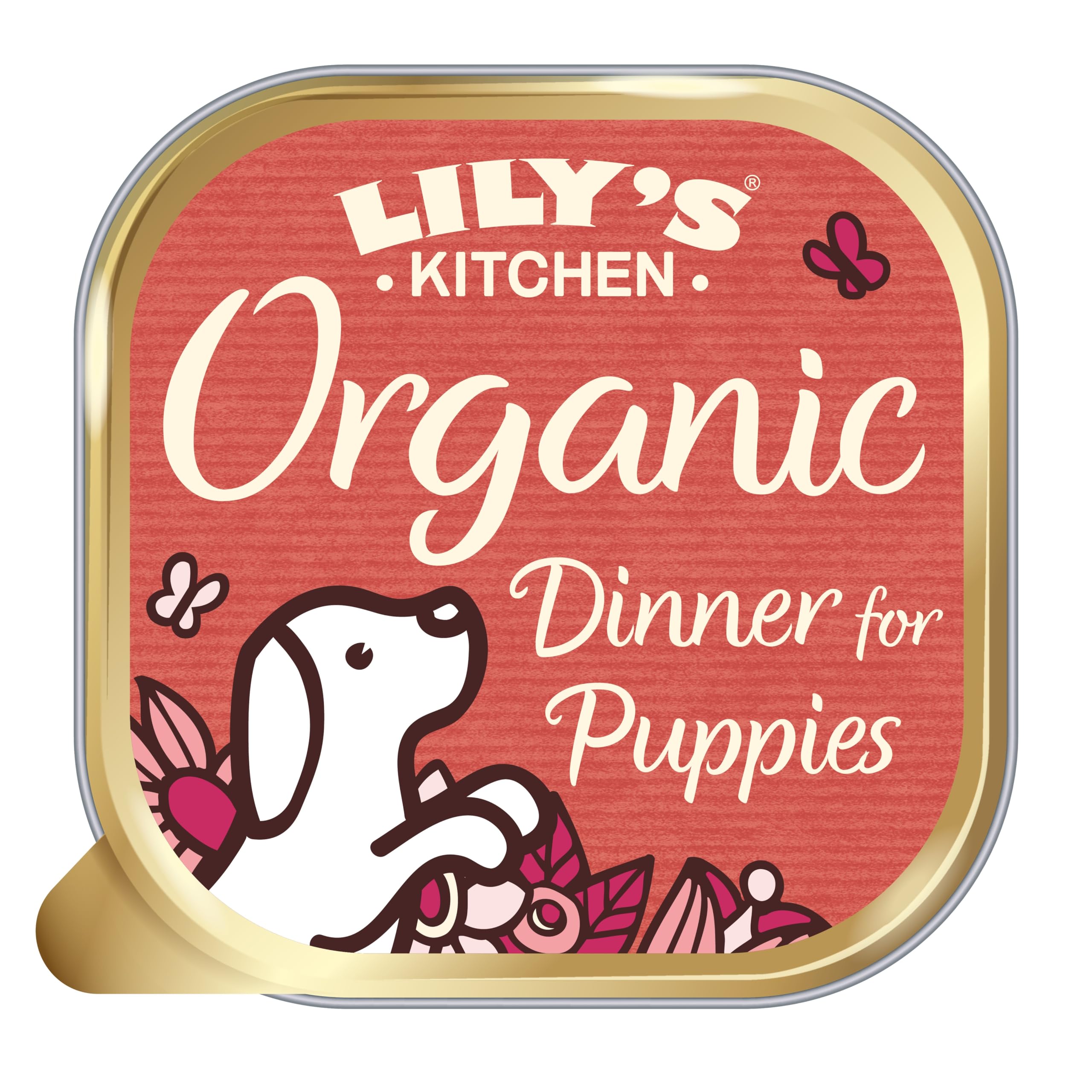 Lily’s Kitchen Made with Natural Ingredients Puppy Wet Dog Food Tray Organic Dinner with Chicken & Veg 11 x 150g