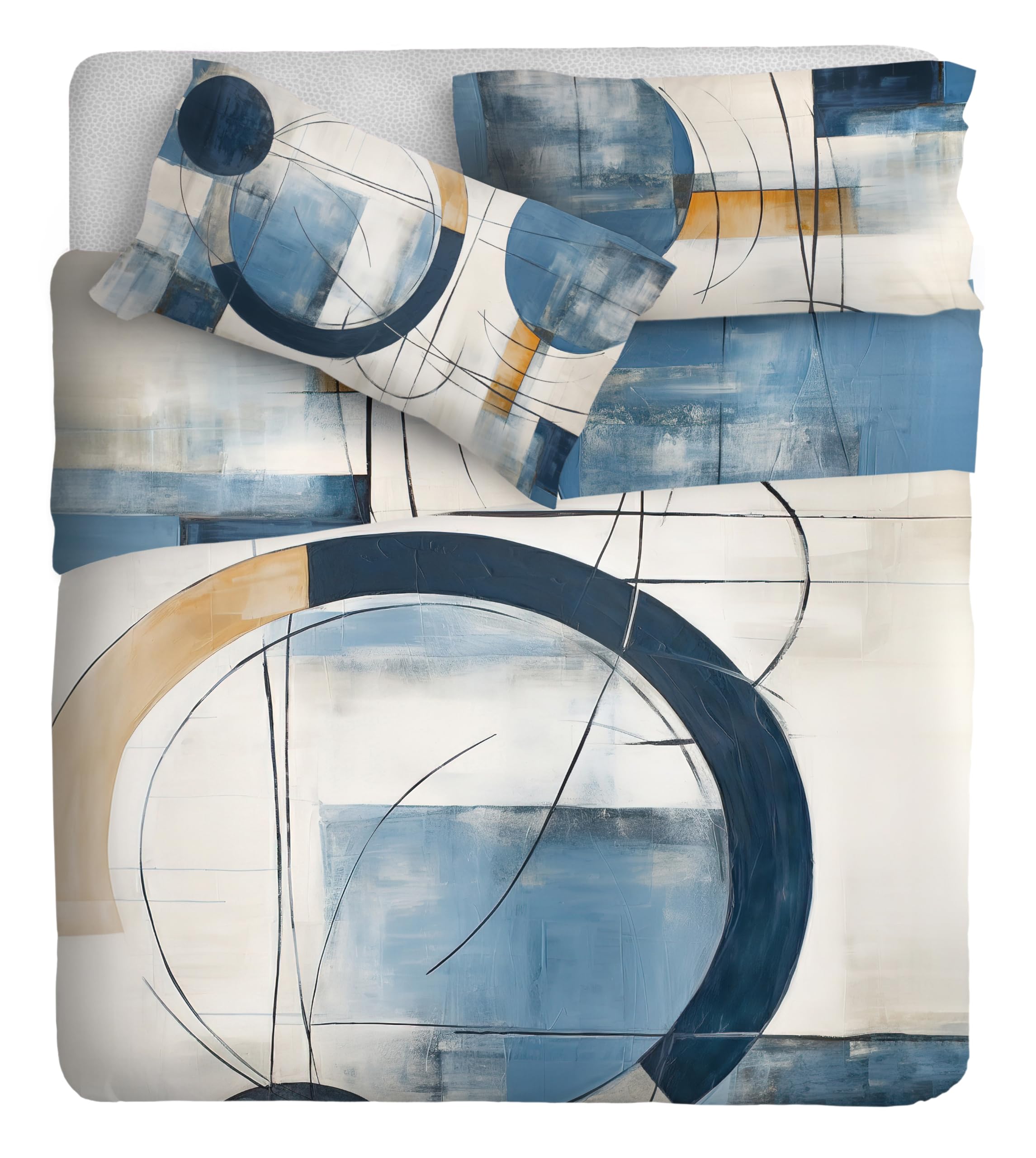 Photo Bedding Set Fine Art Double Bed Abstract Design