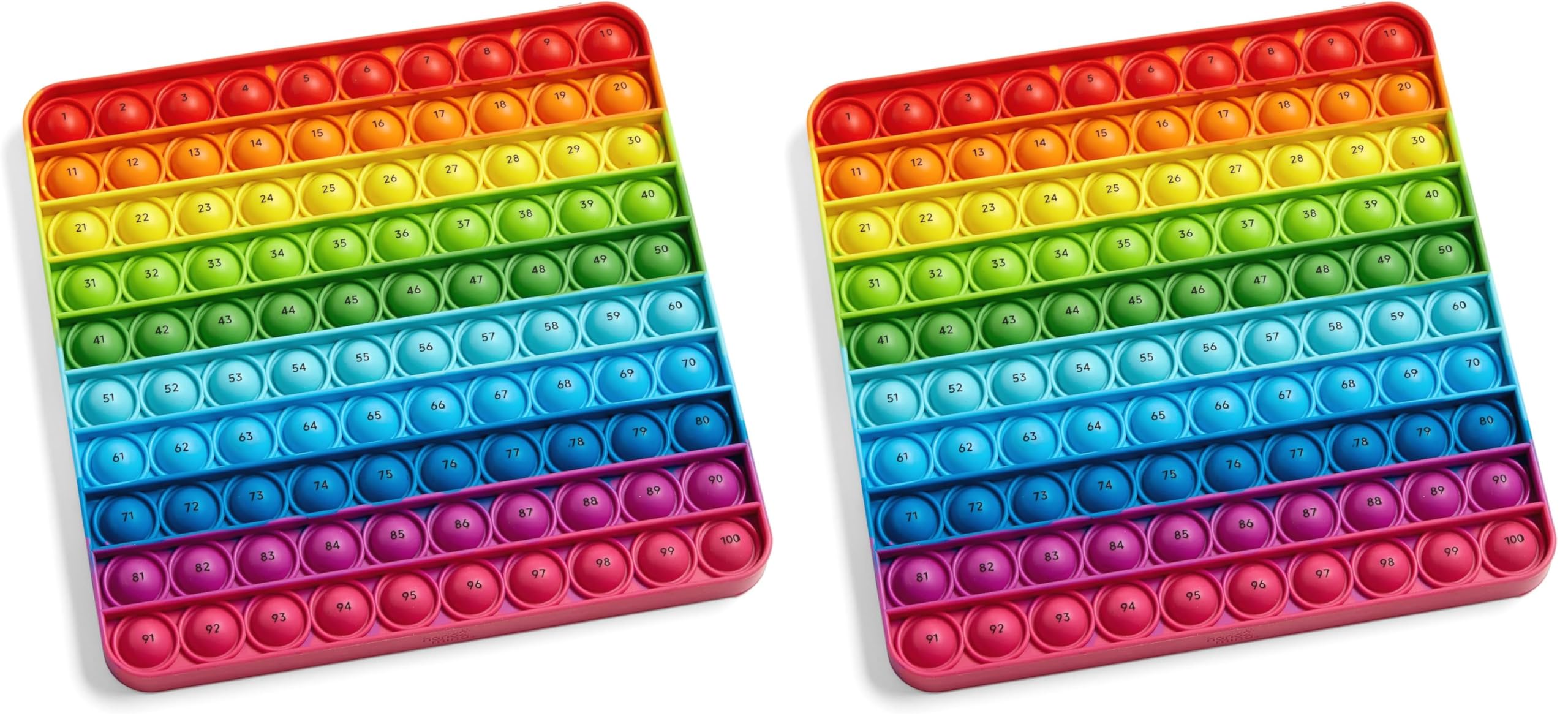 Learning Resources Hundred Board Sensory Bubble Popper, Pop for Counting, Push Pop Fidget Toys, Multiplication Practise, Fine Motor Skills Toys, Focus Tools for Kids, Quiet Fidgets for Classroom