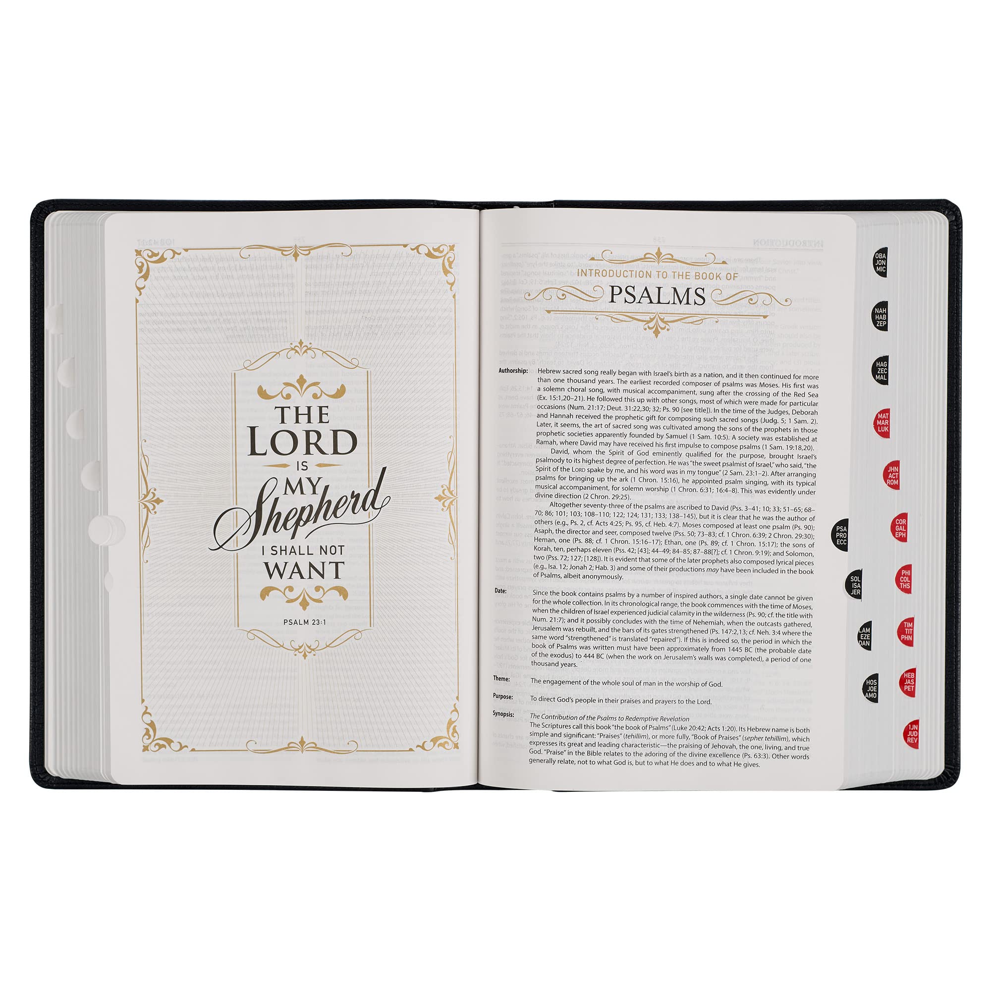 KJV Study Bible, Standard King James Version Holy Bible, Thumb Tabs, Ribbons, Faux Leather, Black Debossed (KJV Standard Study Editions)