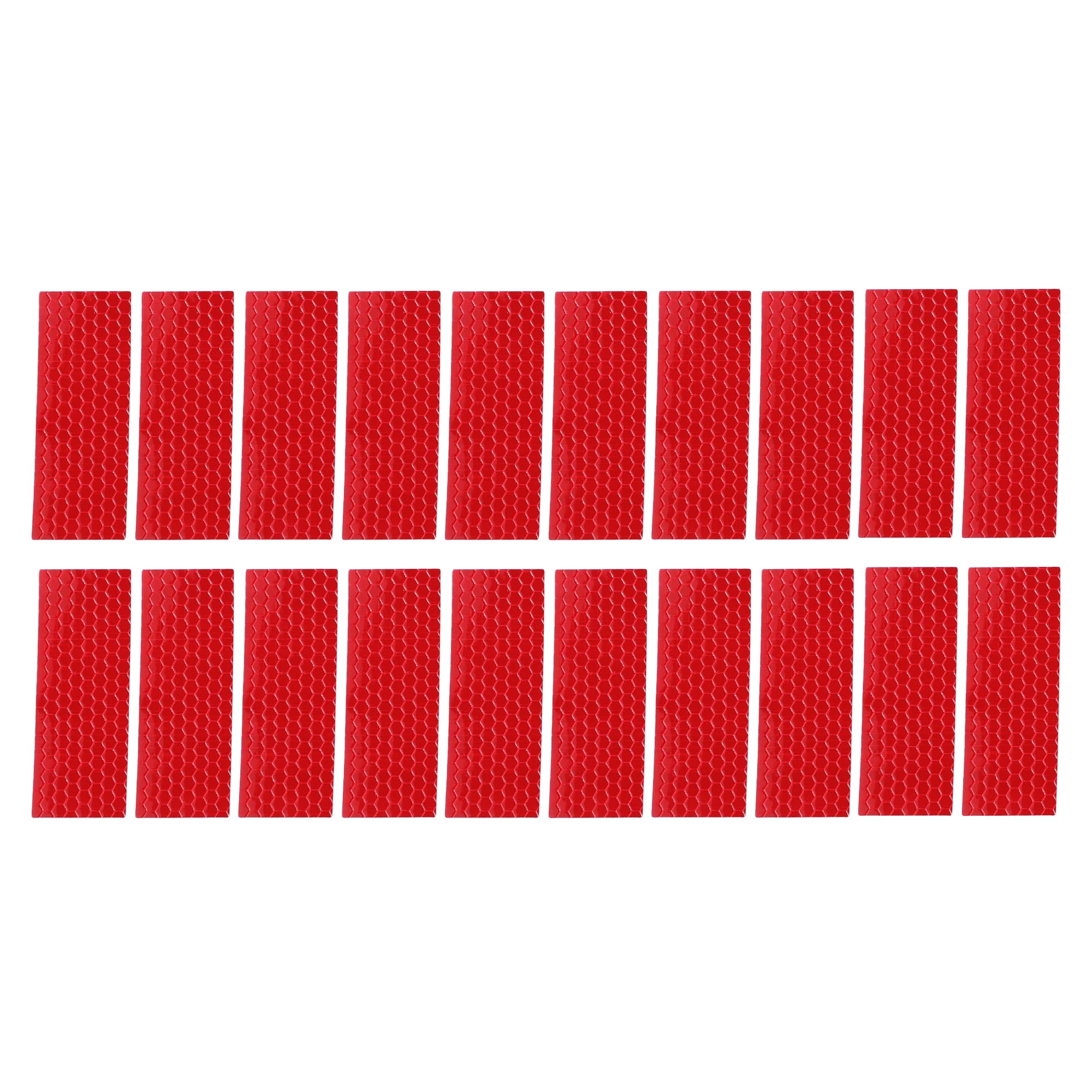 VekAuto 20 Pcs Reflective Stickers, Rectangle Shape Universal for Cars Red