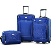 American Tourister Fieldbrook XLT Softside Upright Luggage, Navy, 3-Piece Set (BB/21/25)