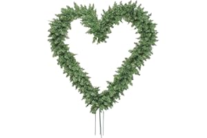 Northlight Pine Heart Shape Wreath with Ground Stakes, 22", Green