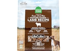 Open Farm Freeze Dried Raw Dog Food, Humanely Raised Meat Recipe with Non-GMO Superfoods and No Artificial Flavors or Preservatives (13.5 Ounce (Pack of 1), Pasture-Raised Lamb)