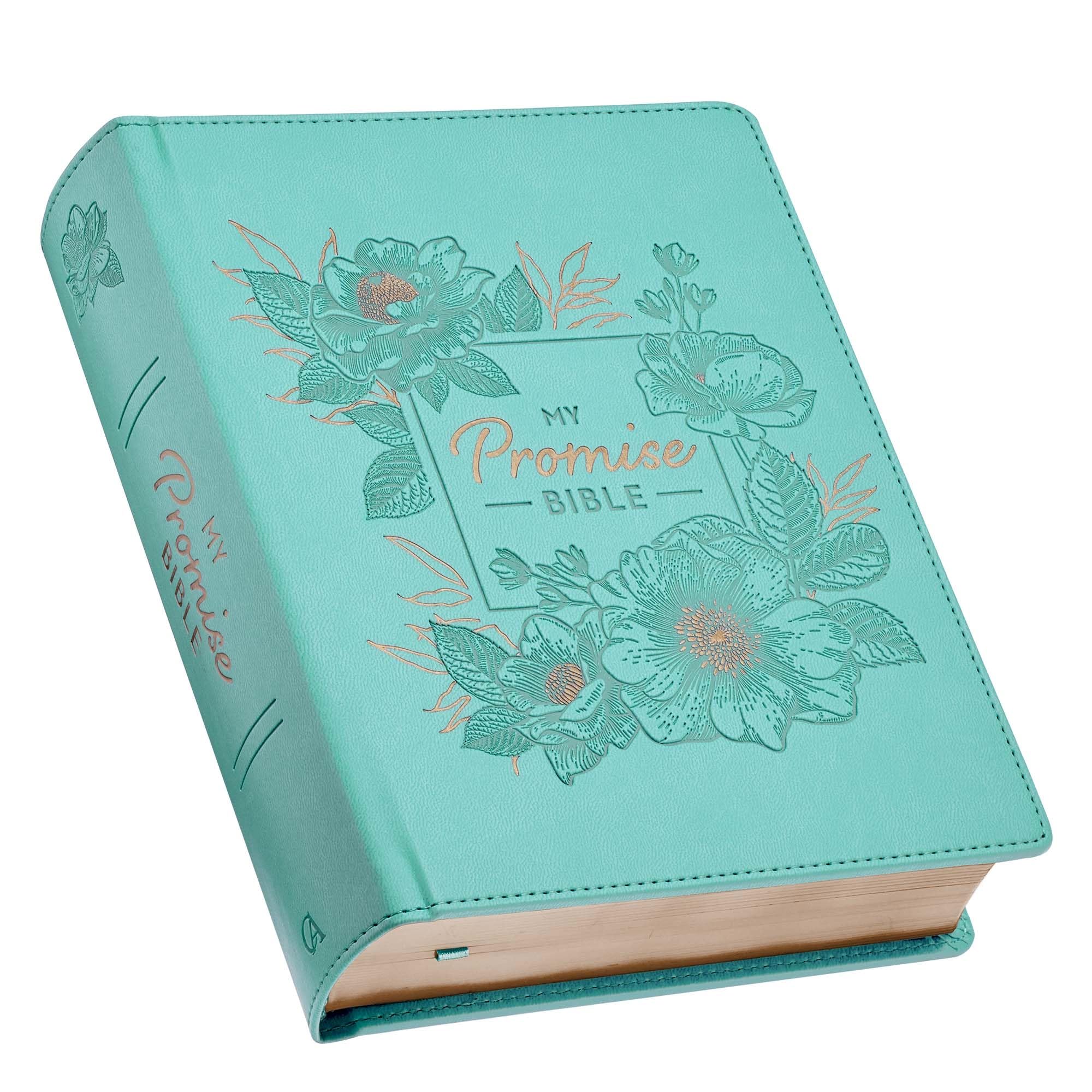 KJV Holy Bible, My Promise Bible, Faux Leather Hardcover w/Bible Tabs, Coloring Stickers, Ribbon Markers, King James Version, Teal (KJV Promise Editions) KJV Holy Bible, My Promise Bible, Faux Leather Hardcover w/Bible Tabs, Coloring Stickers, Ribbon Markers, King James Version, Teal (KJV Promise Editions) Hardcover