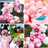 HYKJNBW Pastel Pink Balloons 50 Count 12 Inch Latex Party Decor view 4