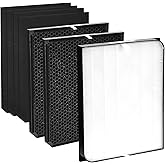 3500 Filter Replacement Set Compatible with AD3000/AD3500, 3500i, 3000M, 3000Pro Air Purifier (1 Efficiency Filter + 2 Carbon Filter + 4 Pre-Filters) 7-Pack