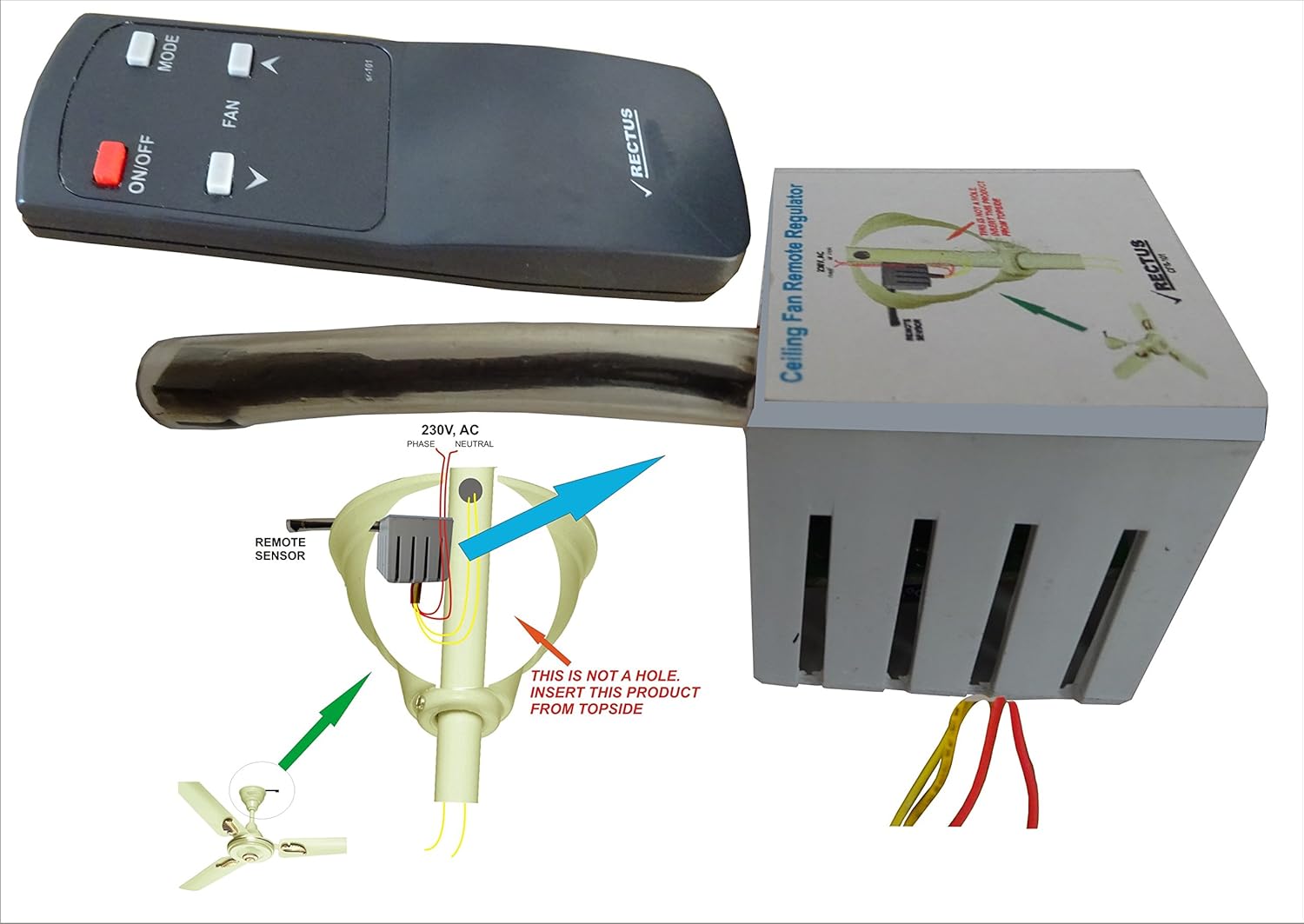 Buy Rectus Enterprises Electronic Ceiling Fan Remote Regulator