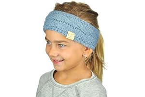 C.C Children's Kids' Winter Warm Cable Knit Fuzzy Lined Ear Warmer Headband