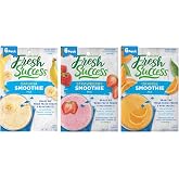 Concord Foods Strawberry, Banana &amp; Orange Smoothie Mix, Variety Pack of 18 | Add Fruit &amp; Milk for Creamy Smoothie Blend, Quick &amp; Easy Fruit Drink Powder for Breakfast, Freeze into Popsicles &amp; More