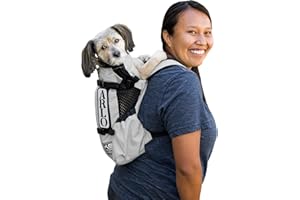 K9 Sport Sack Air 2 - X-Small, Light Grey - Ideal for Dogs with 9-12” Back Length - Durable, Breathable Backpack-Style Carrier - Perfect for Walks, Short Hikes & Public Transportation