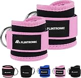 flintronic Ankle Straps for Cable Machine with Double D-Rings Neoprene view 9