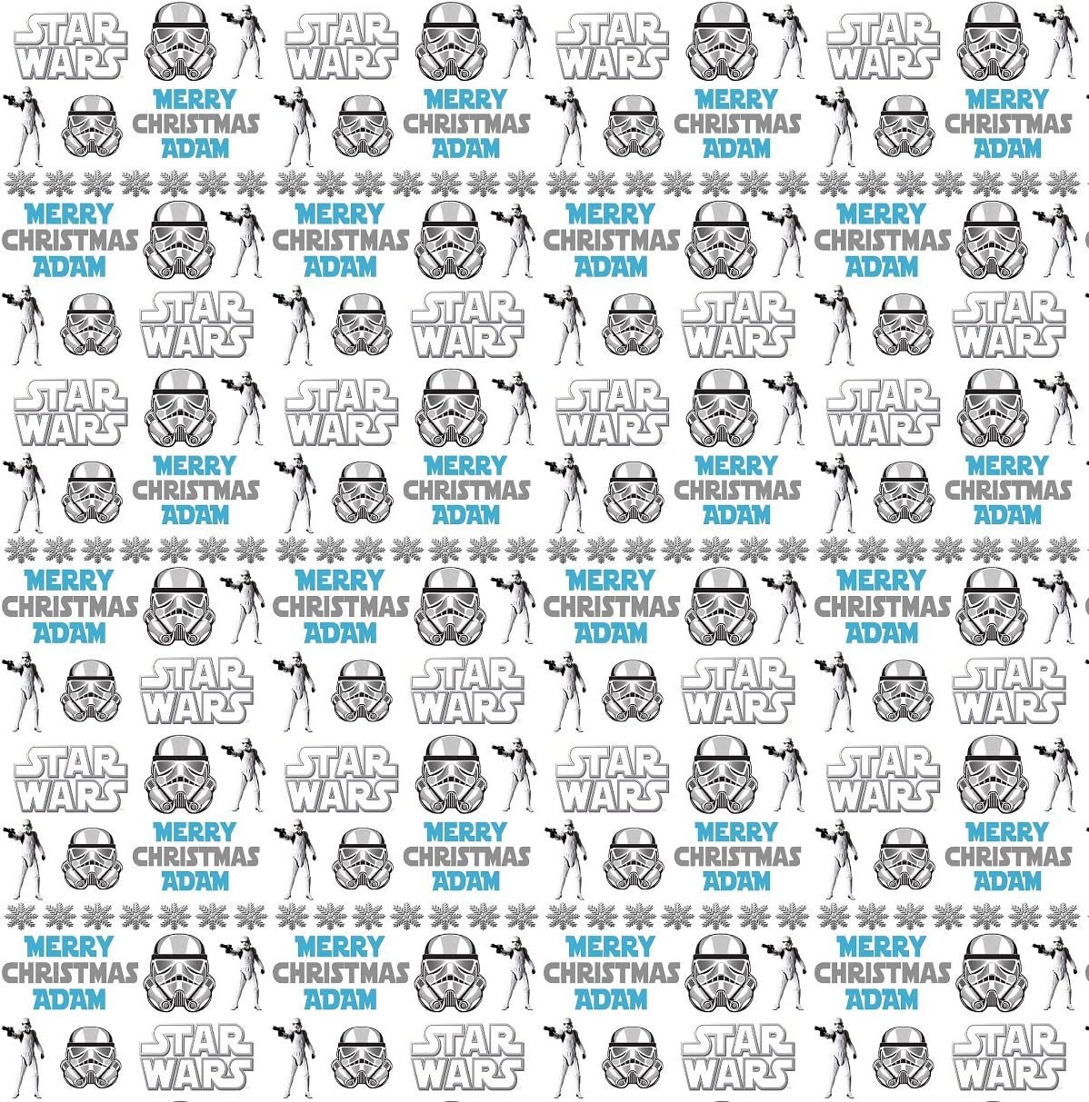 Personalised Christmas Gift Wrap STARWARS Any Name