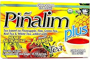 GN+VIDA Pinalim Plus Tea Enhanced with Aguaje Peruano and Artichoke Heart la formula Original de Pinalim Mas Aguaje y Corazon de Alcachofa Mas Fuerte Healthy Cleansing Formula, Caffeine Free | 30 Ct.